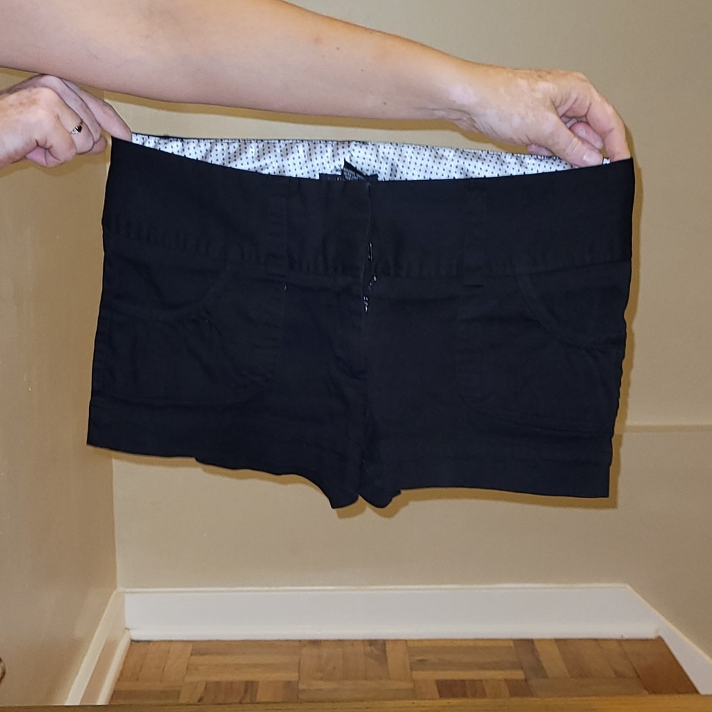 black shorts